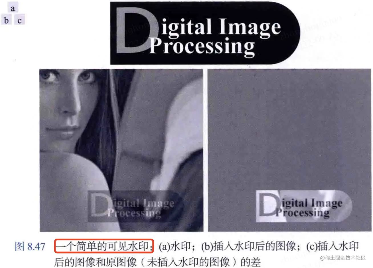 一个简单的可见水印