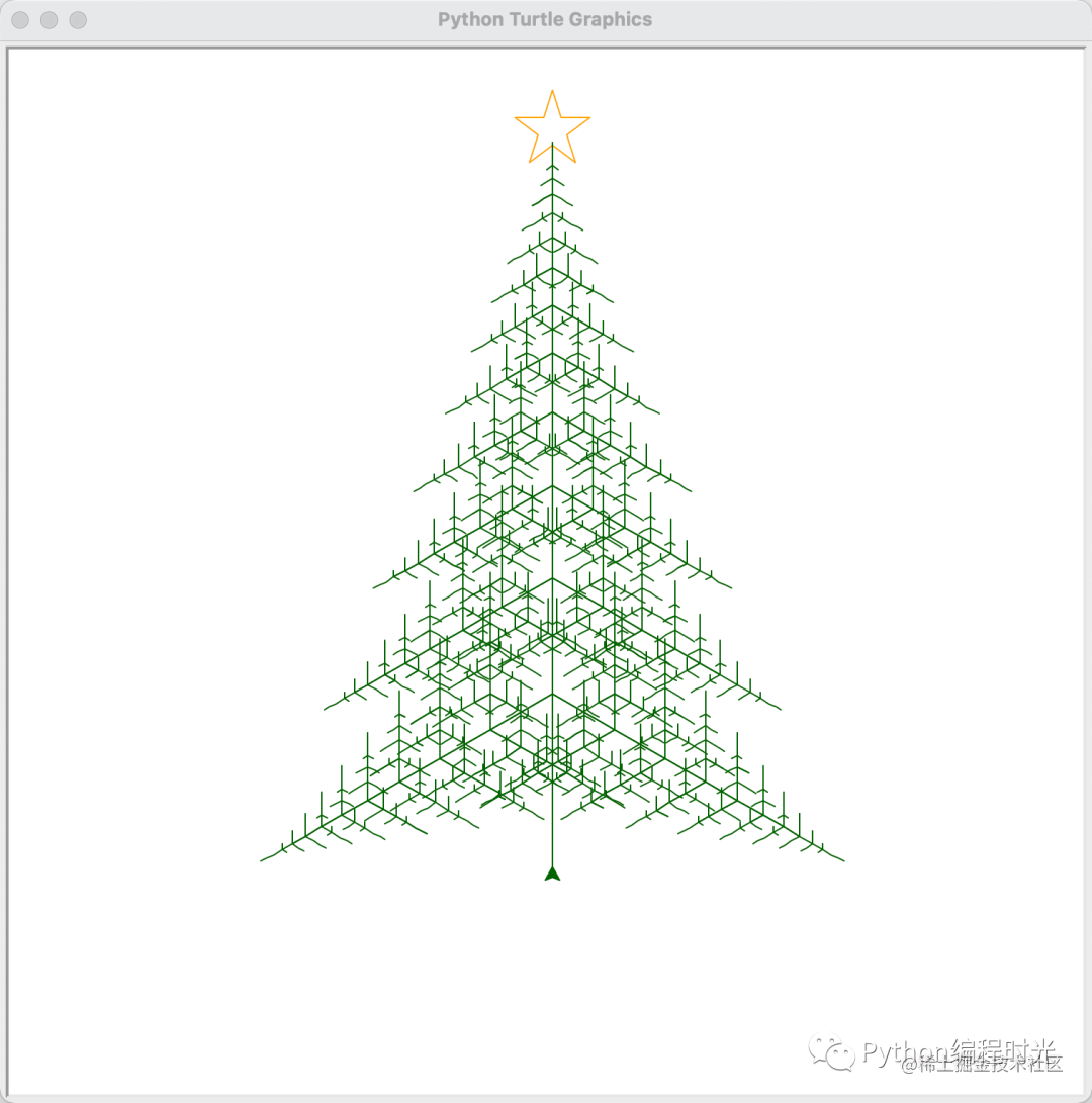 用Python 画圣诞树的三种代码示例