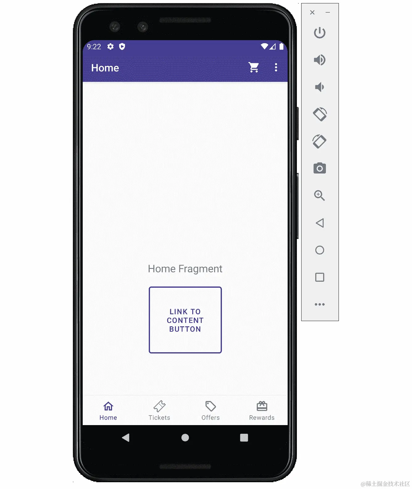 图 4.13：带有溢出菜单的底部导航