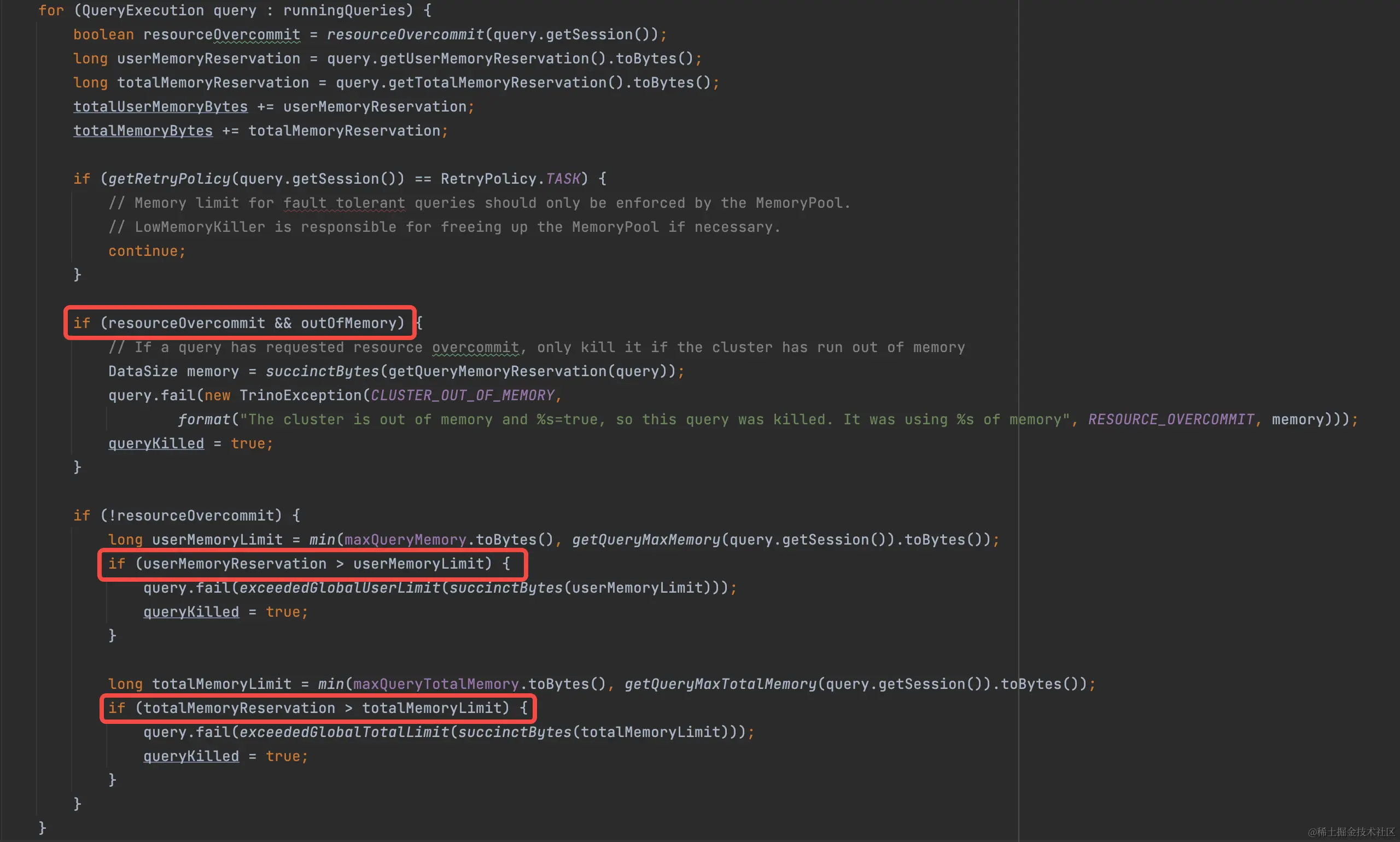 Trino 内存管理解析内存构成 首先看一下Presto的堆内存构成图： 可以看到Presto堆内存主要有heap he 掘金