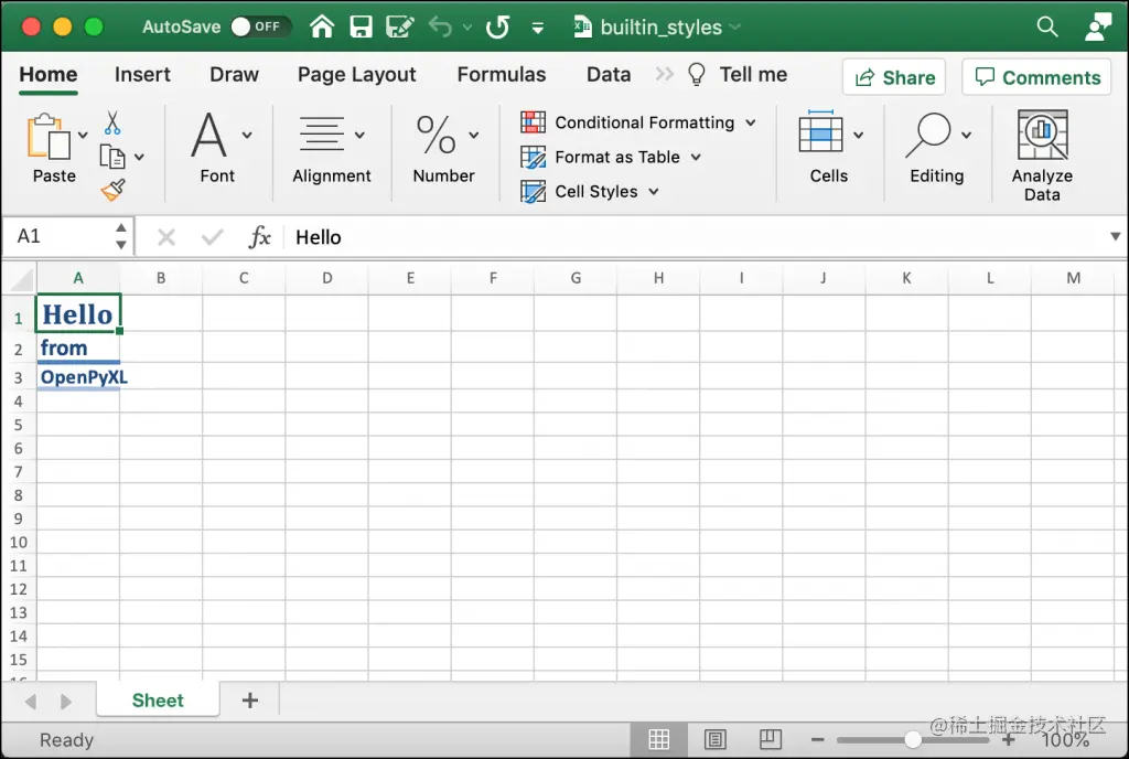 Using  Built-in Styles