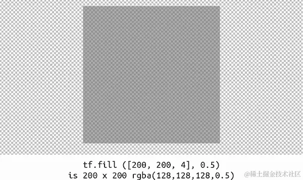 一个填充为 0.5 的图像