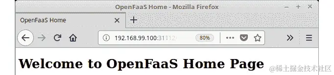 图 9.43：调用无服务器网站功能的主页
