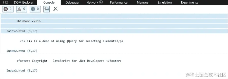 通过 TagName 选择 DOM 元素