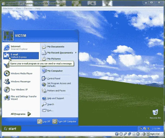 在 Oracle VM VirtualBox 上安装 WindowsXP