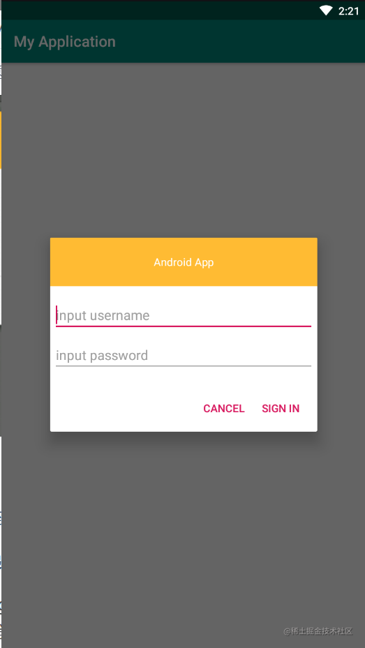 Android dialogfragment 