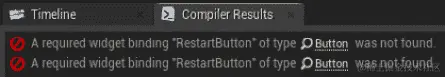 图 8.21：设置父类为 RestartWidget 类后的编译错误