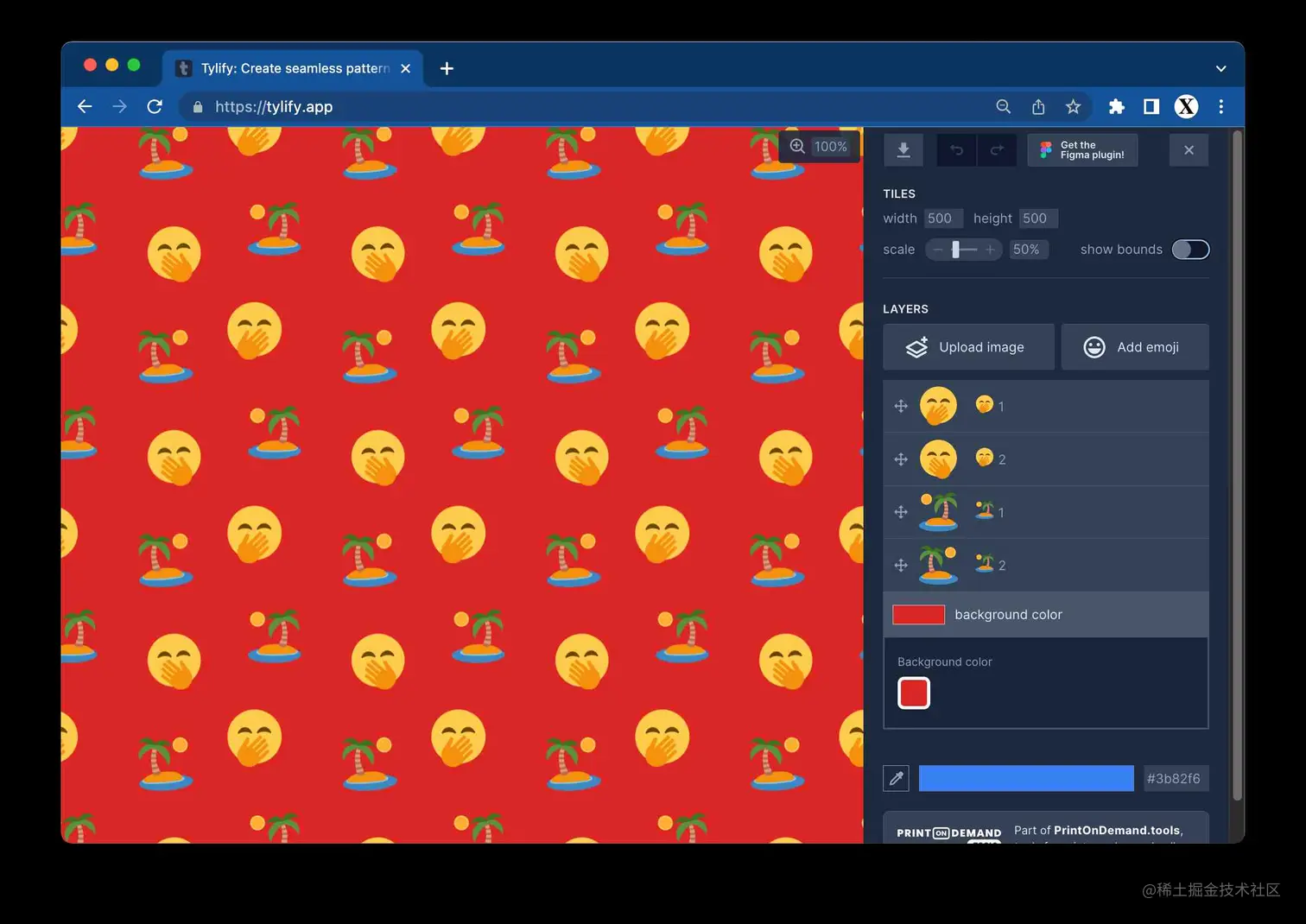 Tylify: Create seamless patterns