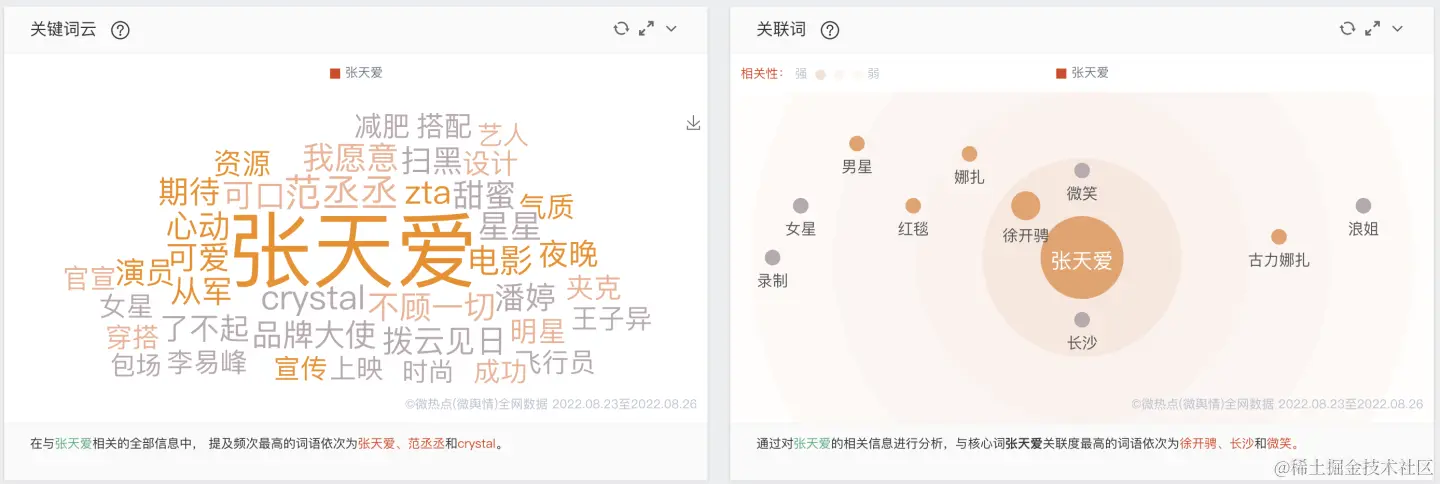 张天爱-关键词分析