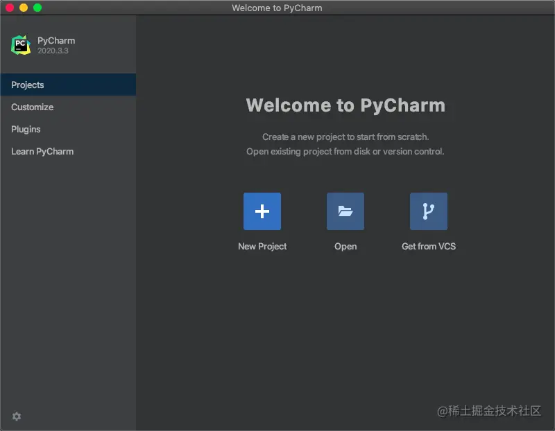 Pycharm 主界面