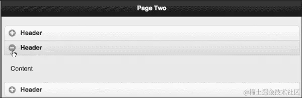 使用可折叠块设计移动页面