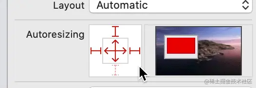 UIViewAutoresizingFlexibleBottomMargin | UIViewAutoresizingFlexibleWidth | UIViewAutoresizingFlexibleHeight.gif