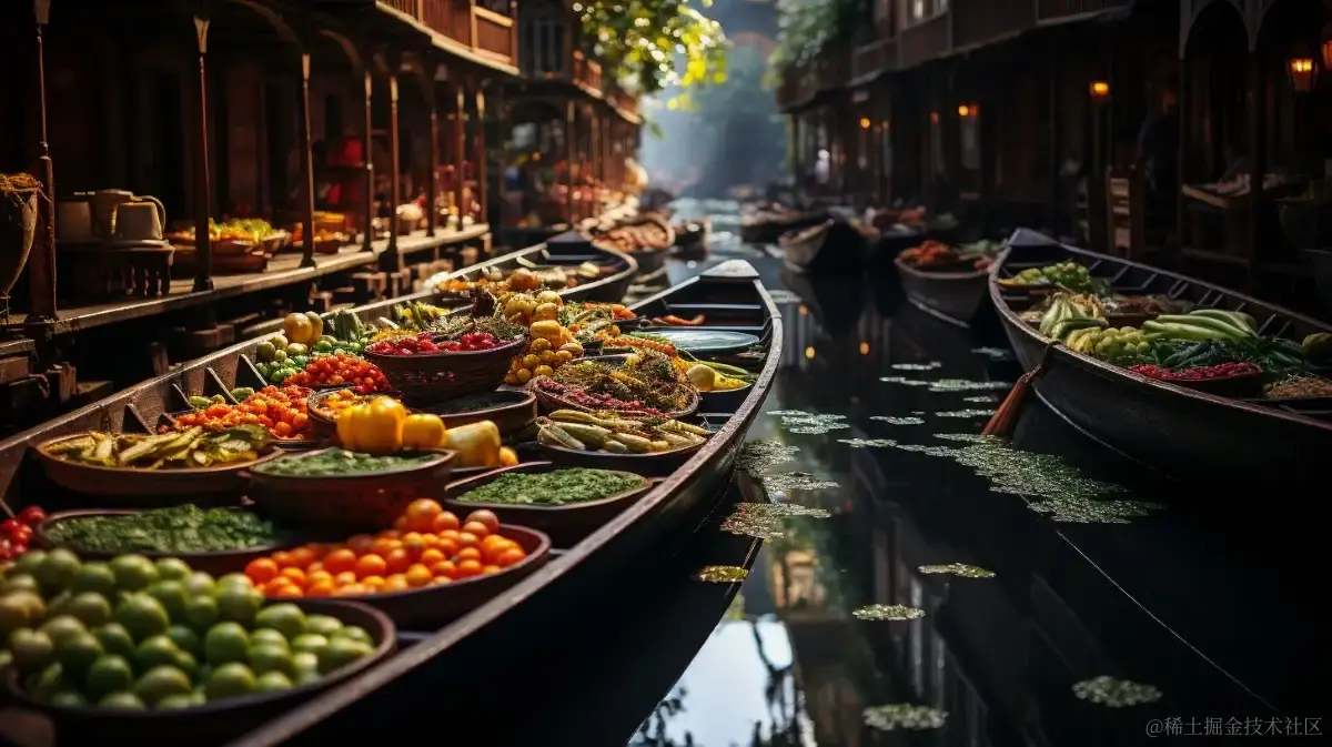 floating markets midjourney