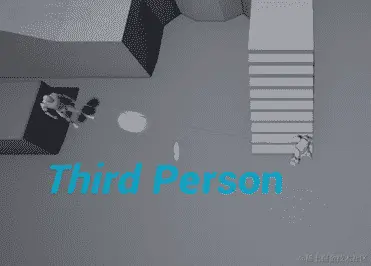 图 6.17：敌人角色在玩家视线中投掷躲避球