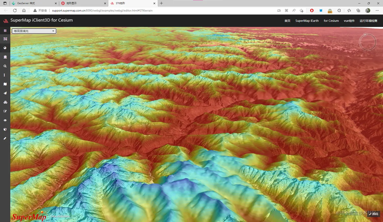 SuperMap iClient3D实现效果