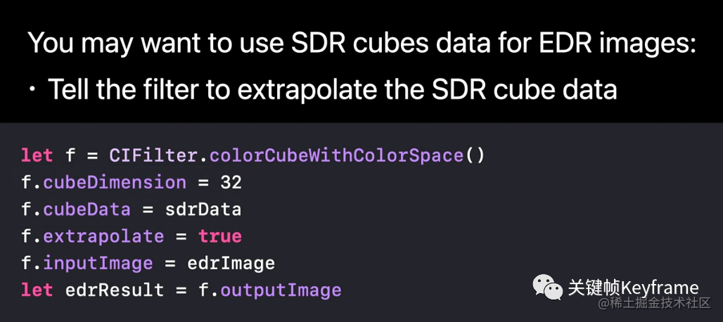 SDR Cube Data for EDR Image