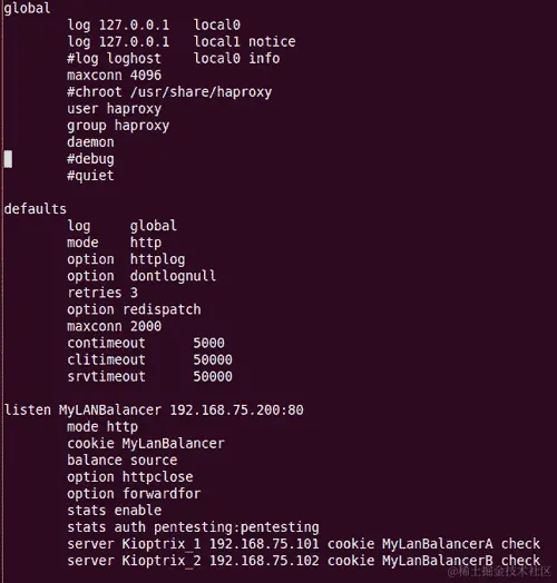 Installing HAProxy for load balancing