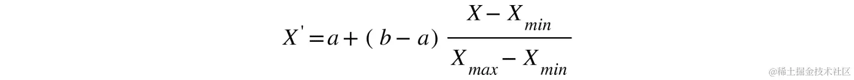 图 3.10：最小-最大缩放的公式
