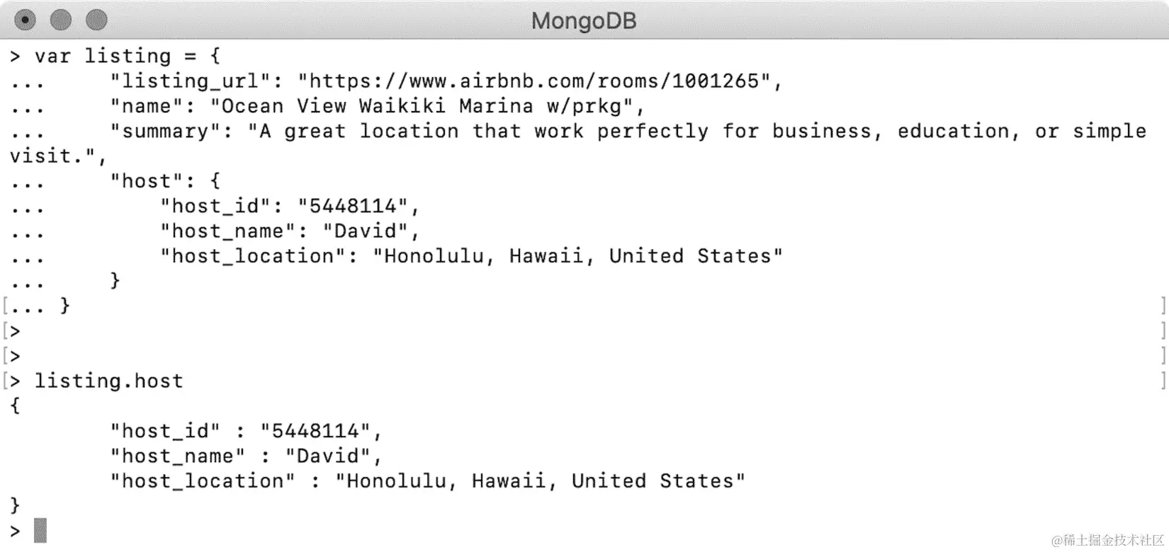 图 2.8：嵌入对象的输出