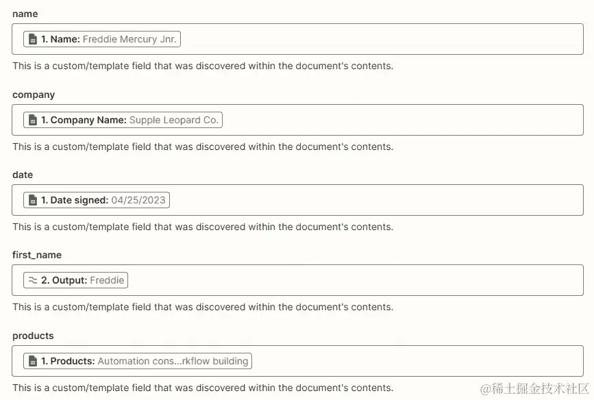 图 22.7 – 在 Google Docs 集成中使用创建模板文档动作事件（2）