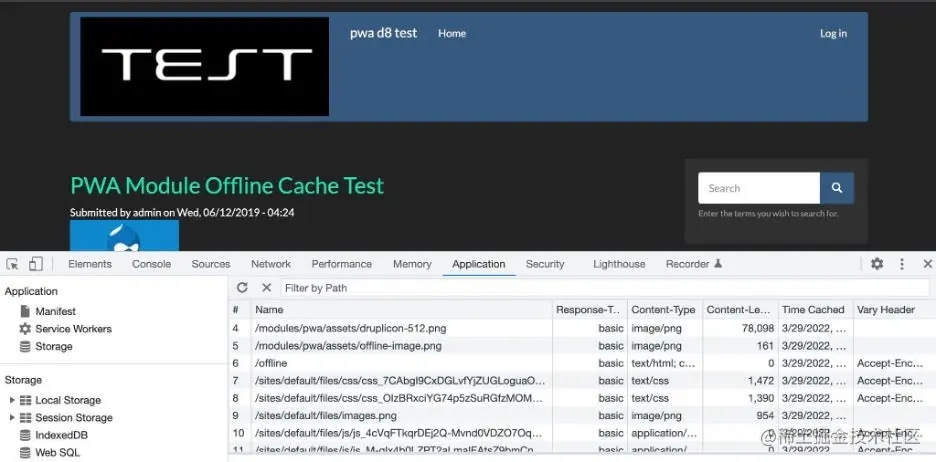 Offline caching demo