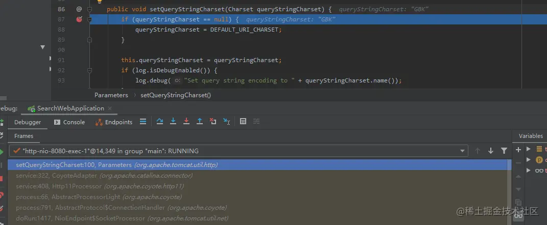 setQueryStringCharset
