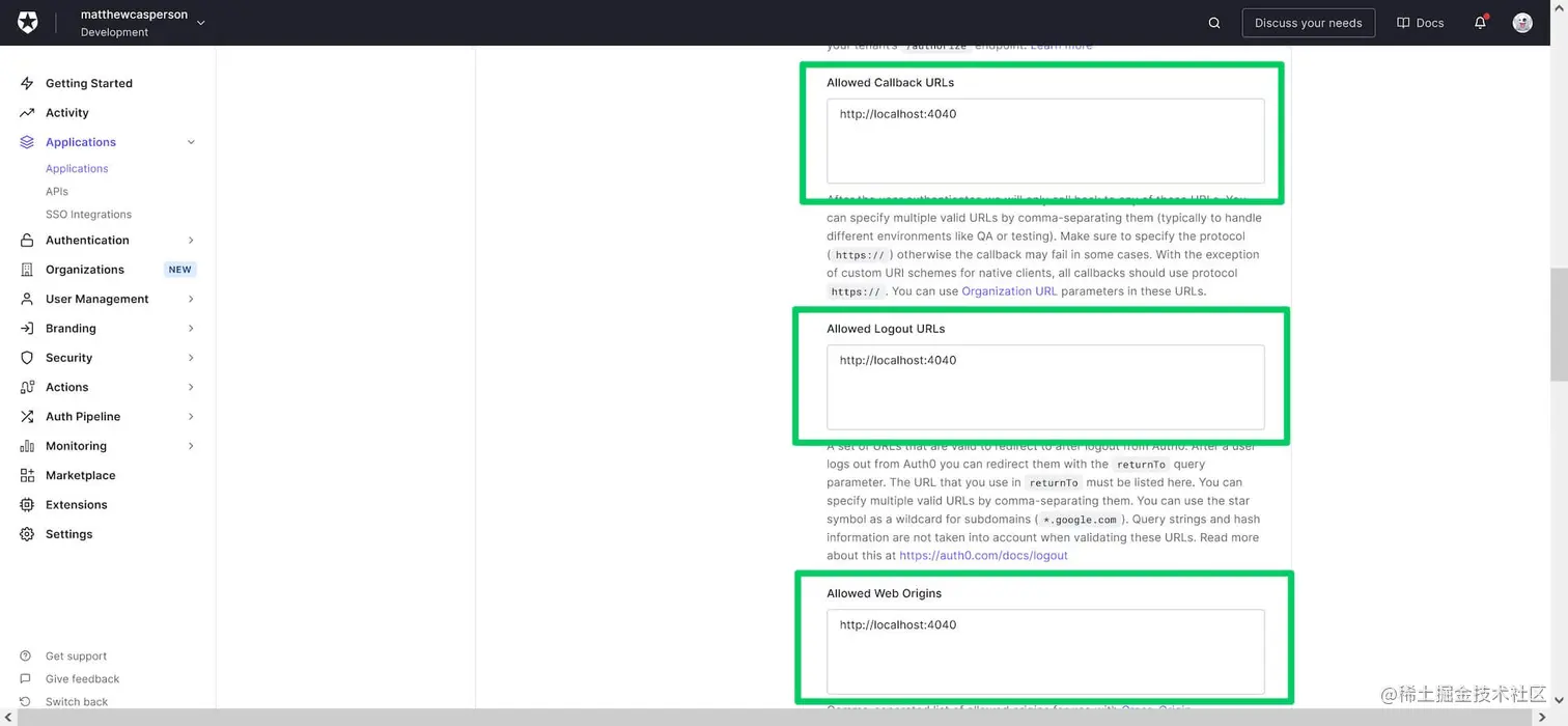 Creating the application