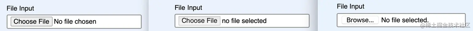 current state of the file input styling across browsers