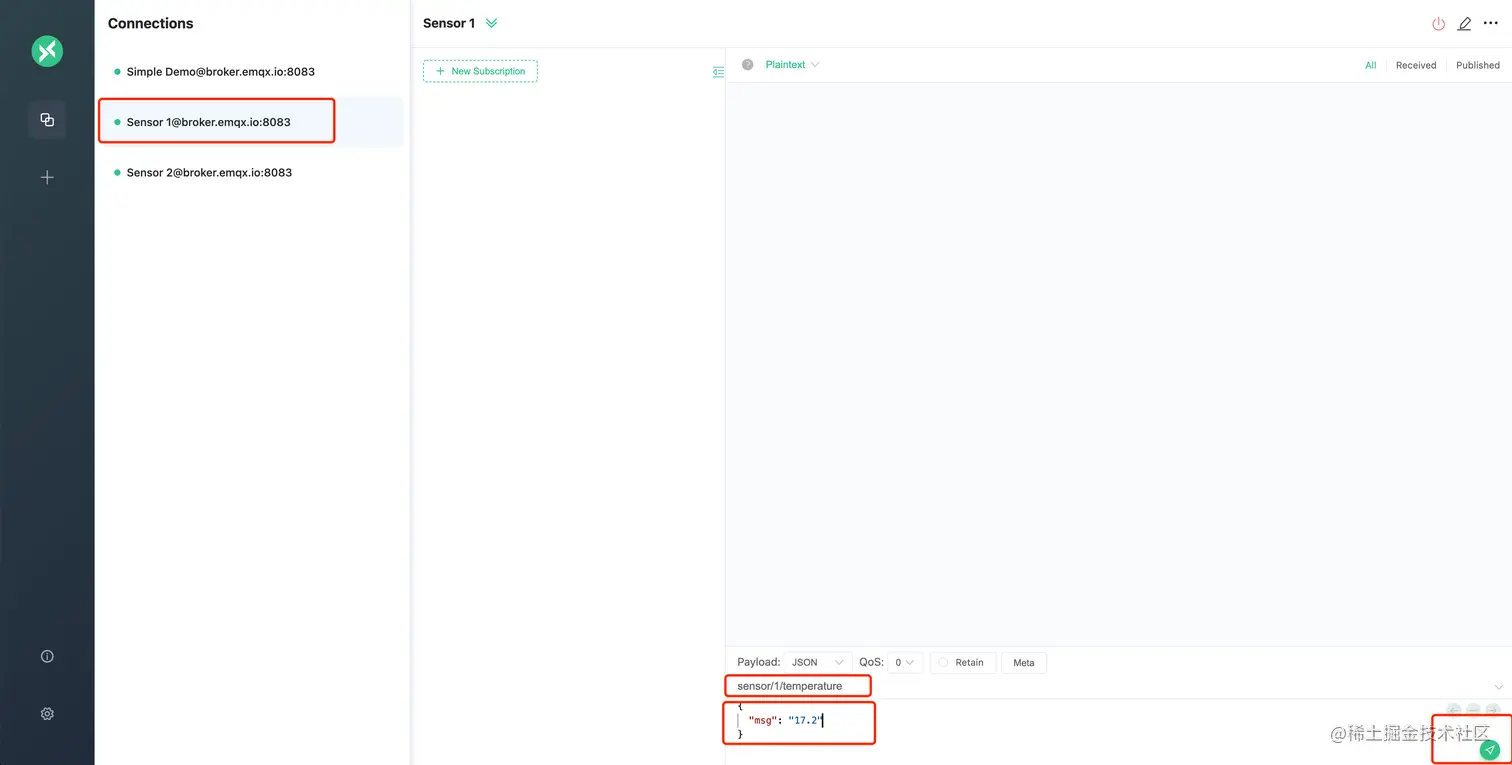 发布 MQTT 消息