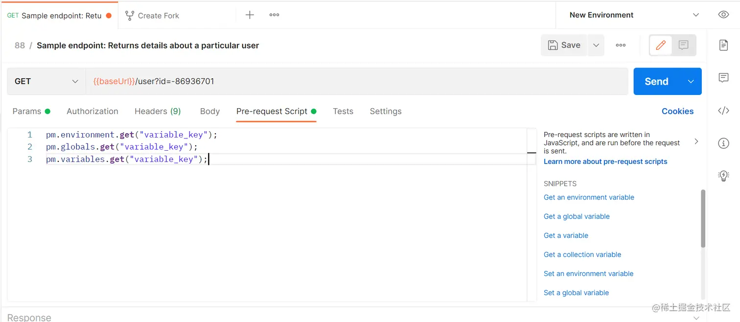 Postman的调试功能