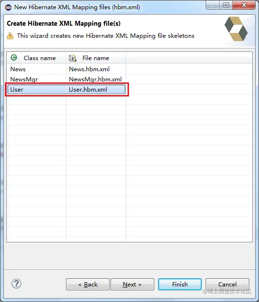 Create Hibernate XML Mapping file(s)
