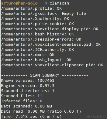 操作时间 – 安装 Clam-AV 防病毒软件