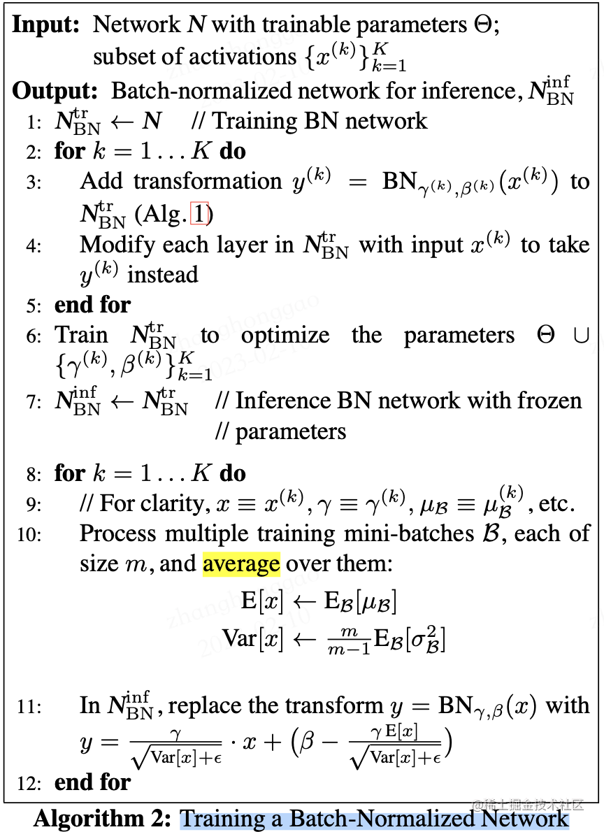 Training a Batch-Normalized Network