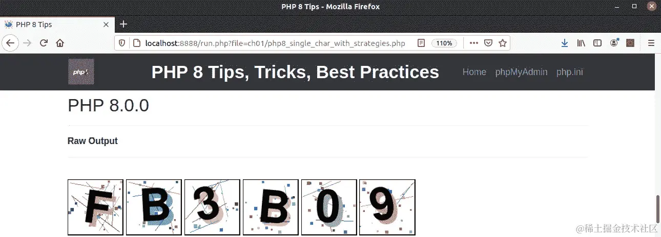 图 1.1 - 使用匹配表达式扭曲的验证码