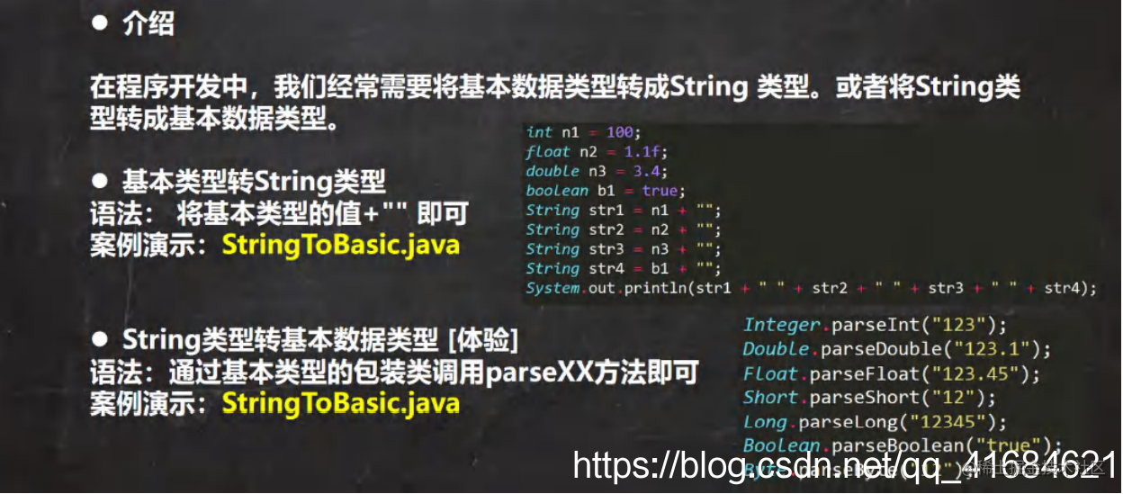 Java basic data type and String type conversion - Moment For Technology