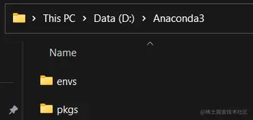 在D盘创建的2个目录