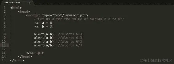JavaScript 中的变量