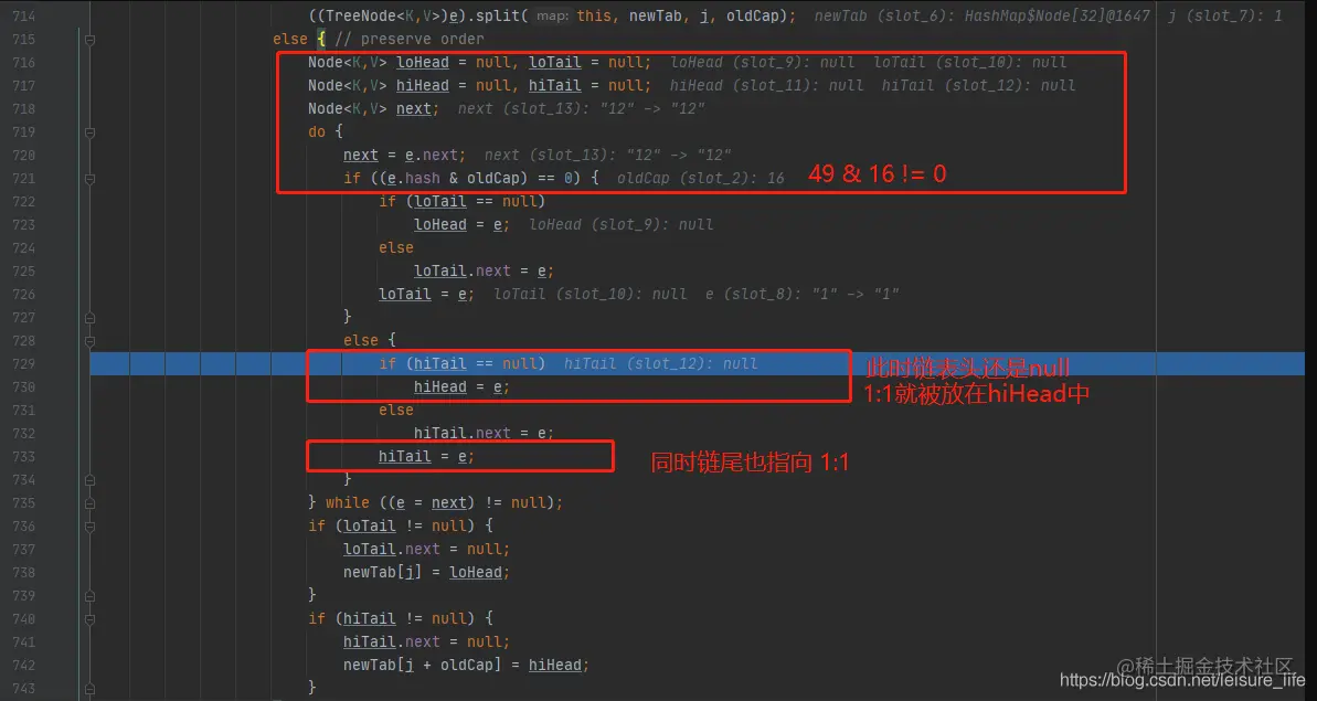 HashMap扩容后，元素是如何重新分布的