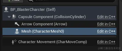 Character组件结构