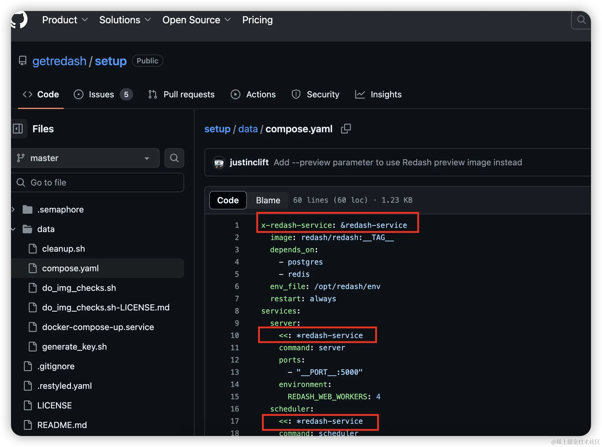 redash docker-compose.yaml