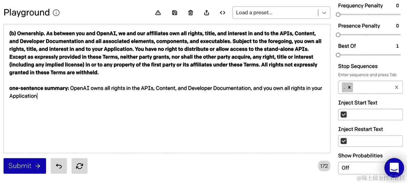 图 2.8 – 文本生成示例 – 单句摘要