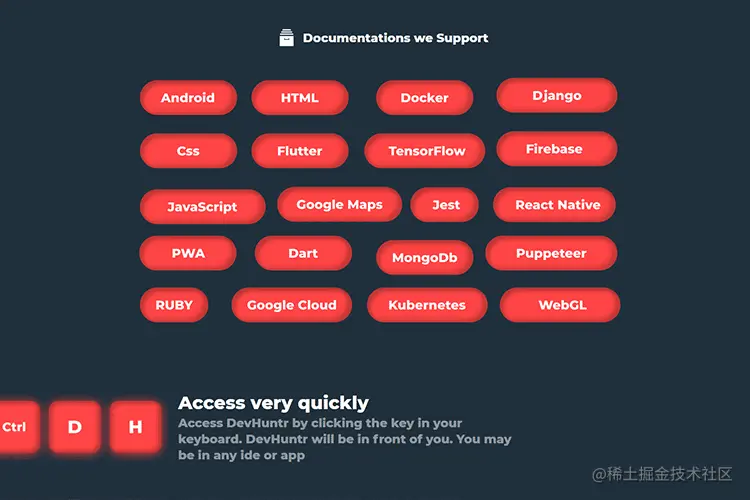 Example from DevHuntr