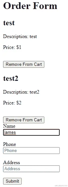图 7.5 – 订单表单：管理员视图