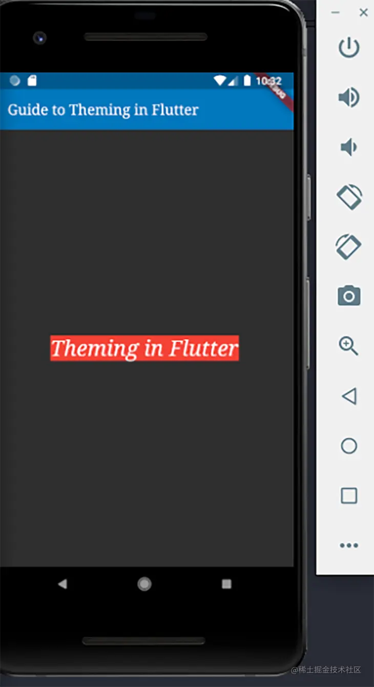 Material's ThemeData class in action