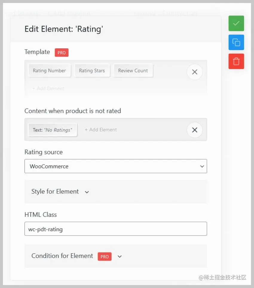 WooCommerce Product Table Rating Cell Template