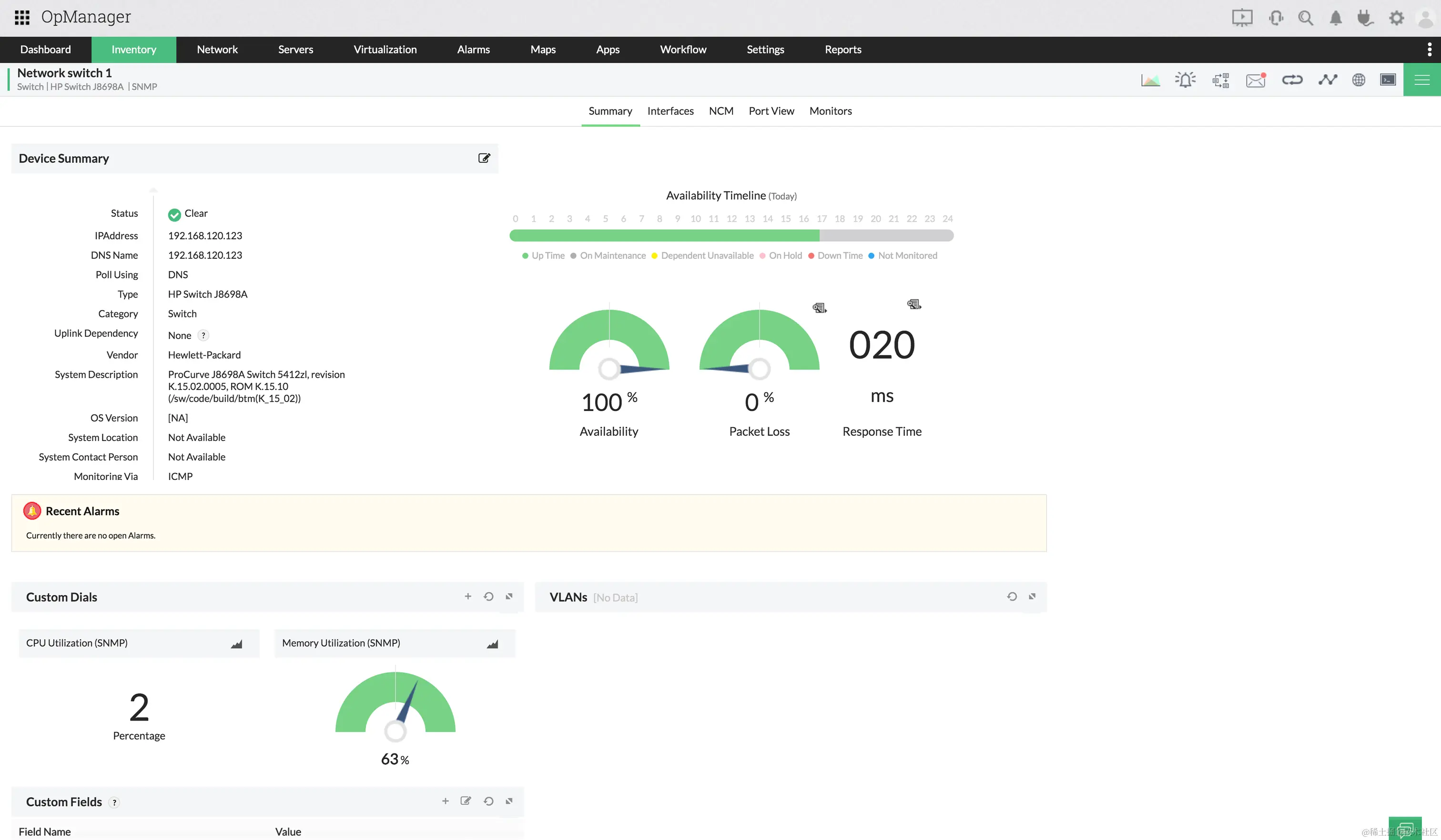 数据中心监控工具 - ManageEngine OpManager