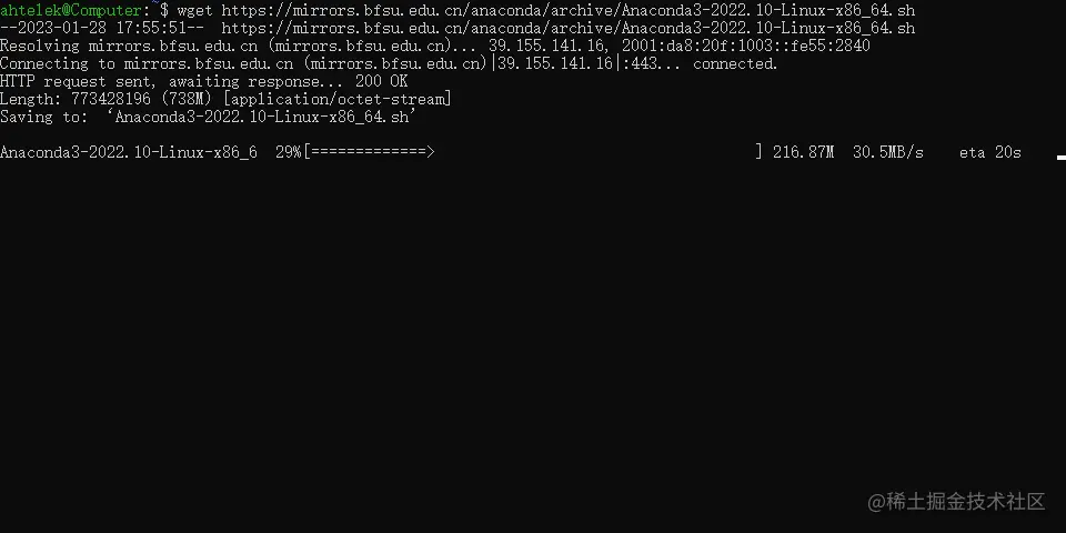 正在下载Anaconda