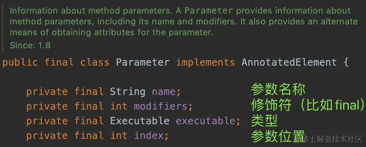 Parameter：对参数的抽象