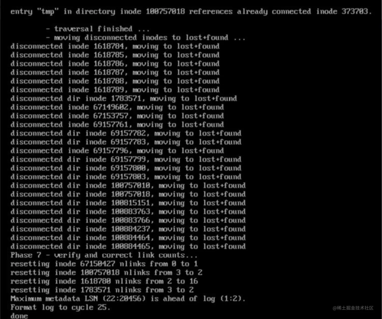 linux centos 系统盘文件系统损坏已解决当我们使用的Linux虚拟机（云服务器/vps）磁盘出现xfs文件系 掘金