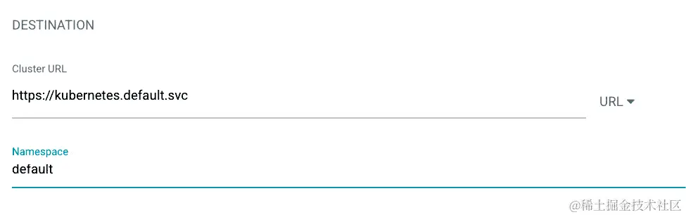 图 9.21 - 向 Argo CD 提供目的地集群详细信息